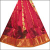 Maroon Pattu Parikini with contrast border SNT-12(unstitched) - Click here to View more details about this Product